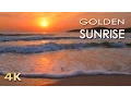 Download Lagu 4K Golden Sunrise - Nature Relaxation Video - Relaxing Sea Ocean Waves Sounds - NO MUSIC - UHD 2160p