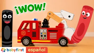Aprender Colores con La Pandilla | Vehículos, juguetes, animales y Más! | BabyFirst en Español