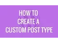 How to create a custom post type using Easy Content Types
