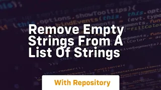 remove empty strings from a list of strings