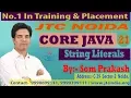Core Java - 9 Java Language String Literals SCJP OCJP by Som Sir Part-21