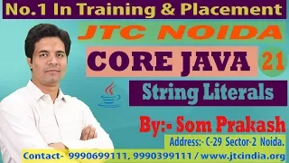 Core Java - 9 Java Language String Literals SCJP OCJP by Som Sir Part-21