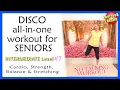 30 minute DISCO Walking Workout for Seniors Including Cardio Strength Balance Stretching