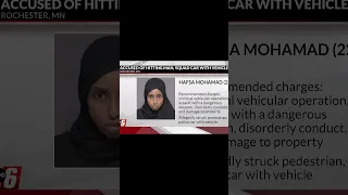 Woman accused of hitting man with car in Rochester