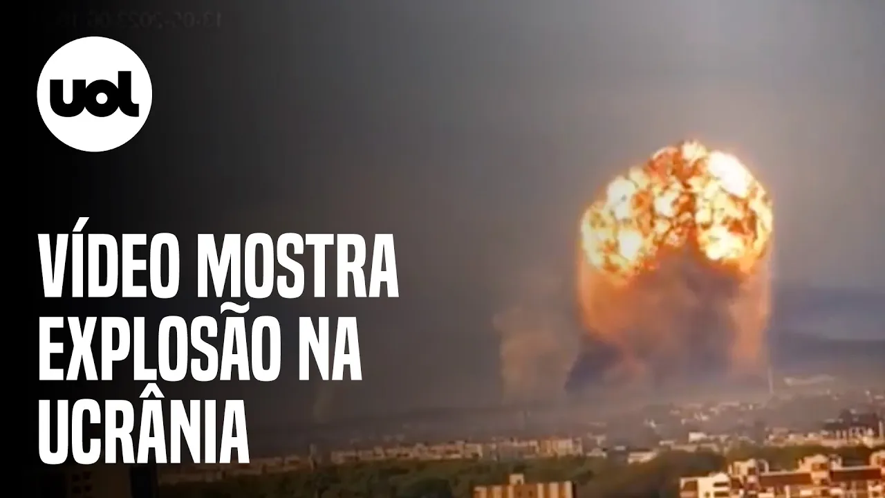 Vídeo mostra explosão de depósito de munições na Ucrânia