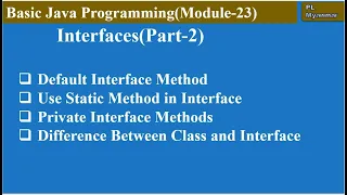 Interfaces in Java Part-2 Module-23