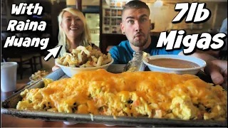 MASSIVE MEXICAN BREAKFAST CHALLENGE With Raina Huang Migas Challenge Austin Texas Man Vs Food