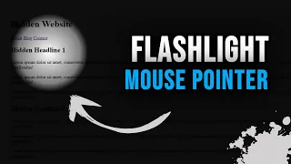 Flashlight Mouse Pointer Using JavaScript Full Tutorial