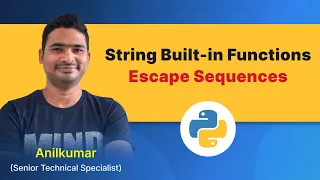 Python Class-34 Python String Functions Escape Sequences in Telugu