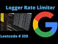 LOGGER RATE LIMITER LEETCODE 359 PYTHON SOLUTION