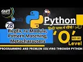 Python Regular Expressions re Module Pattern Matching Metacharacters O Level M3-R5