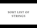 Java Program Sort List of Strings Based on length