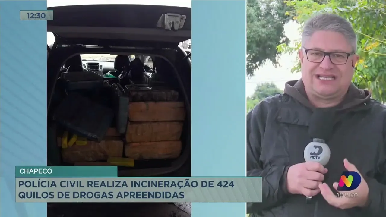 Chapecó: Polícia Civil realiza incineração de 424 quilos de drogas apreendidas