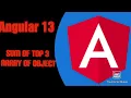 Angular 13 show top 3 highest marks in subjects from array of object data by using for each sort
