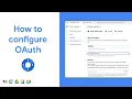 How to configure OAuth