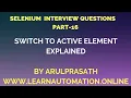 Selenium Interview Questions PART-16 Switch to Active element Tamil
