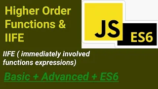 Higher Order Functions IIFE immediately invoked function expression JavaScript Hindi