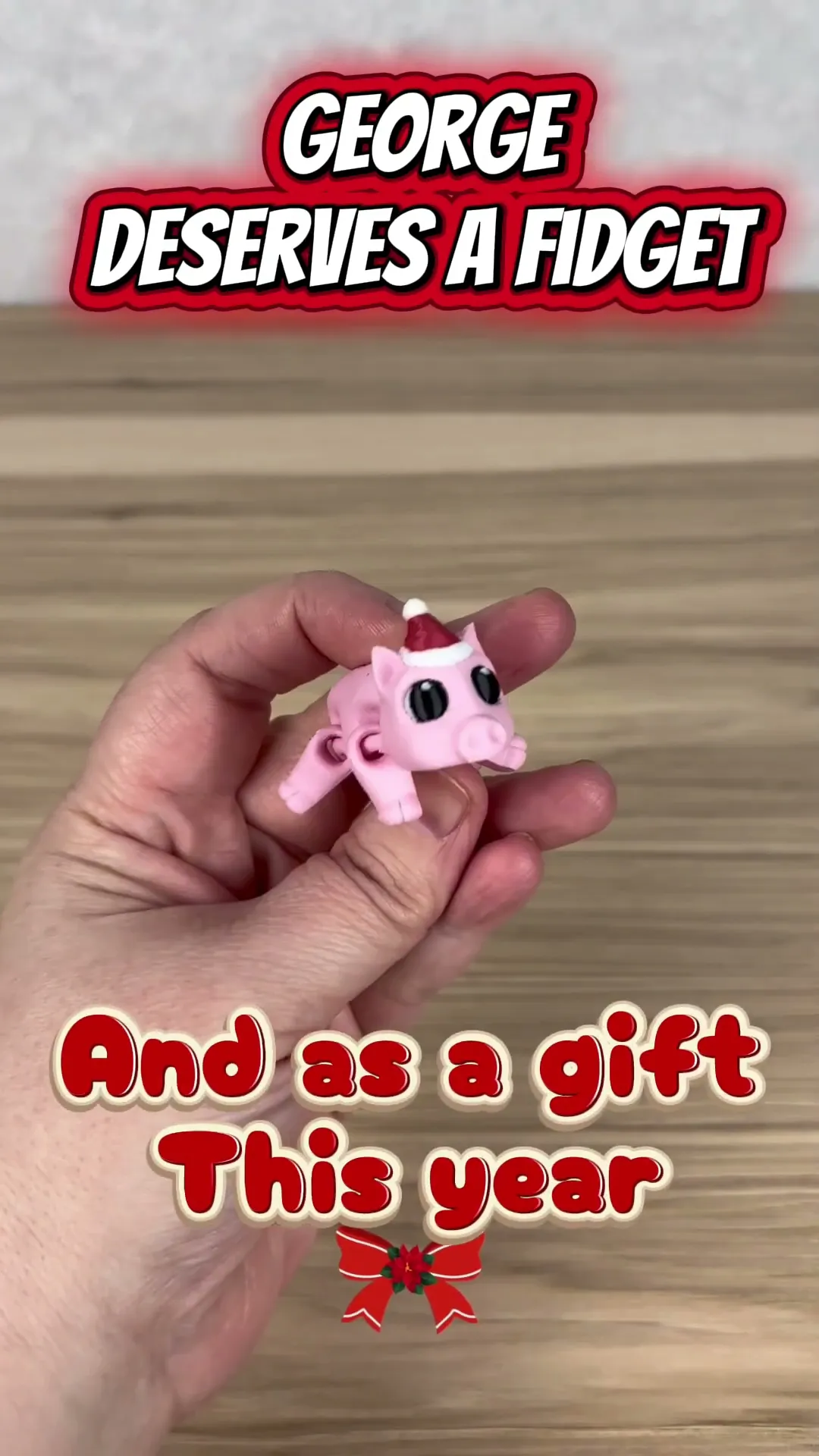 Christmas Pig George Ornament
