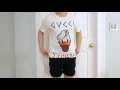 Gucci Greek Donald Duck T-shirt Serapis Overview try-on