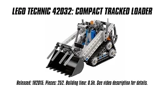 'Lego Technic 42032 Compact Tracked Loader' Unboxing, Build & Review | Sariel's LEGO Technic Den