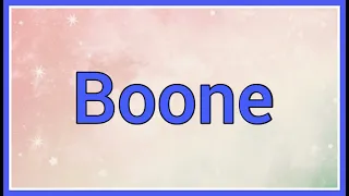 Boone Name Origin Meaning Variations