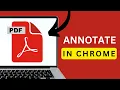 How to Annotate a PDF in Google Chrome using Drawing Tools