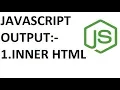 javascript output using inner html