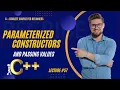 Parameterized Constructors in C C OOP Course for beginners in Hindi