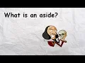 What is an Aside - English Literature Term