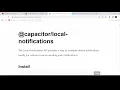 Ionic 6 capacitor Local Notifications