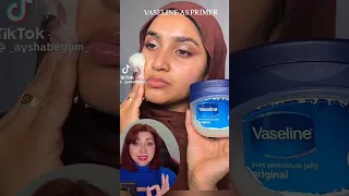 تستخدم الفازلين كبرايمر على وجها دندنها