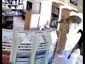 Deer jumps through glass window nearly hitting employee