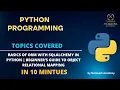 Basics of ORM with SQLAlchemy in Python Beginner s Guide to Object Relational Mapping