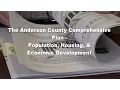 The Anderson County Comprehensive Plan Segment 2 Population Housing Economic Development