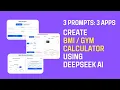 How to create BMI Calculator and Gym Set Rep App with React Typescript TailwindCSS Deepseek AI