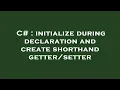 C initialize during declaration and create shorthand