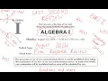 August 2024 Algebra 1 Regents Review Part II - 30