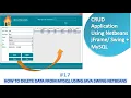 how to delete data from mysql database using java swing netbeans