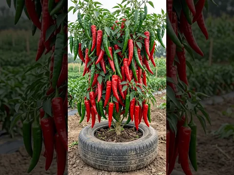 How to propagate chili plants from fruit for a high yield#chilli #Peppers #Grow#grafting