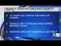 Albion man killed after car leaves road overturning in field