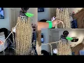 VERY DETAILED KNOTLESS GODDESS BOX BRAIDS USING HUMAN HAIR blonde WAIST LENGTH