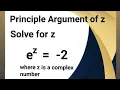 Principle value of complex number Principle logarithm of z Complex Analysis