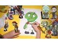 Draw and color zombie Halloween for kid - Plants vs Zombie