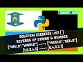 Solution Exercise Print Reverse Python Tutorials in hindi