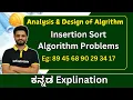 Insertion sort Analysis and Design of Algorithm All universities