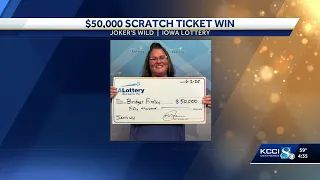 Iowa woman wins 50 000 on scratch-off lottery ticket