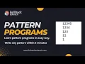 Numbers Pattern Pattern Programs FullStack Edutech