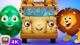 Wheels On The Bus - Kenya Wildlife Safari - Surprise Eggs Learning Videos | ChuChu TV #ChuChuTV100M