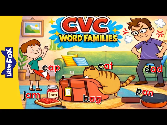 Video: Word Family Compilation | at, ad, ag, an, am, ap | Learn to Read with Phonics