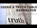 Using a Truth Table Generator